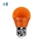 [EGJLB0026] Bombilla LED E27 (G45)  - 4W - Color NARANJA - 220-240V