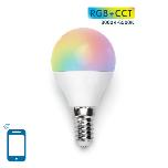 [EGJLBP0036-PACK] Pack de 5 Bombillas LED E14 (G45)  - 7W - CCT (Varios Blancos) y RGB (Colores)  - WIFI - Bluetooth - 220-240V