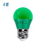 Bombilla LED E27 (G45)  - 4W - Color VERDE - 220-240V