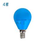 Bombilla LED E14 (G45)  - 4W - Color AZUL - 220-240V