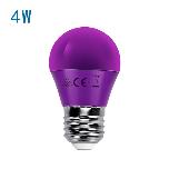 [EGJLB0025] Bombilla LED E27 (G45)  - 4W - Color MORADO (LILA) - 220-240V