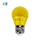 [EGJLBP0022-PACK] Pack de 10 Bombillas LED E27 (G45)  - 4W - Color AMARILLO - 220-240V