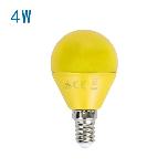 [EGJLBP0038-PACK] Pack de 10 Bombillas LED E14 (G45)  - 4W - Color AMARILLO - 220-240V